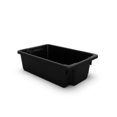 Plastic 32L Stack & Nesting Crate Recycled Black 